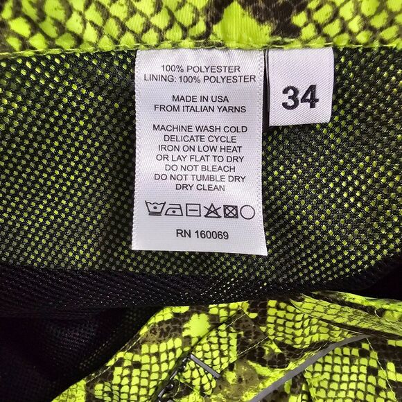 Teddy Vonranson Snakeskin Swim Shorts Trunks Green Men's Size 34 Msrp $345 - Picture 12 of 12